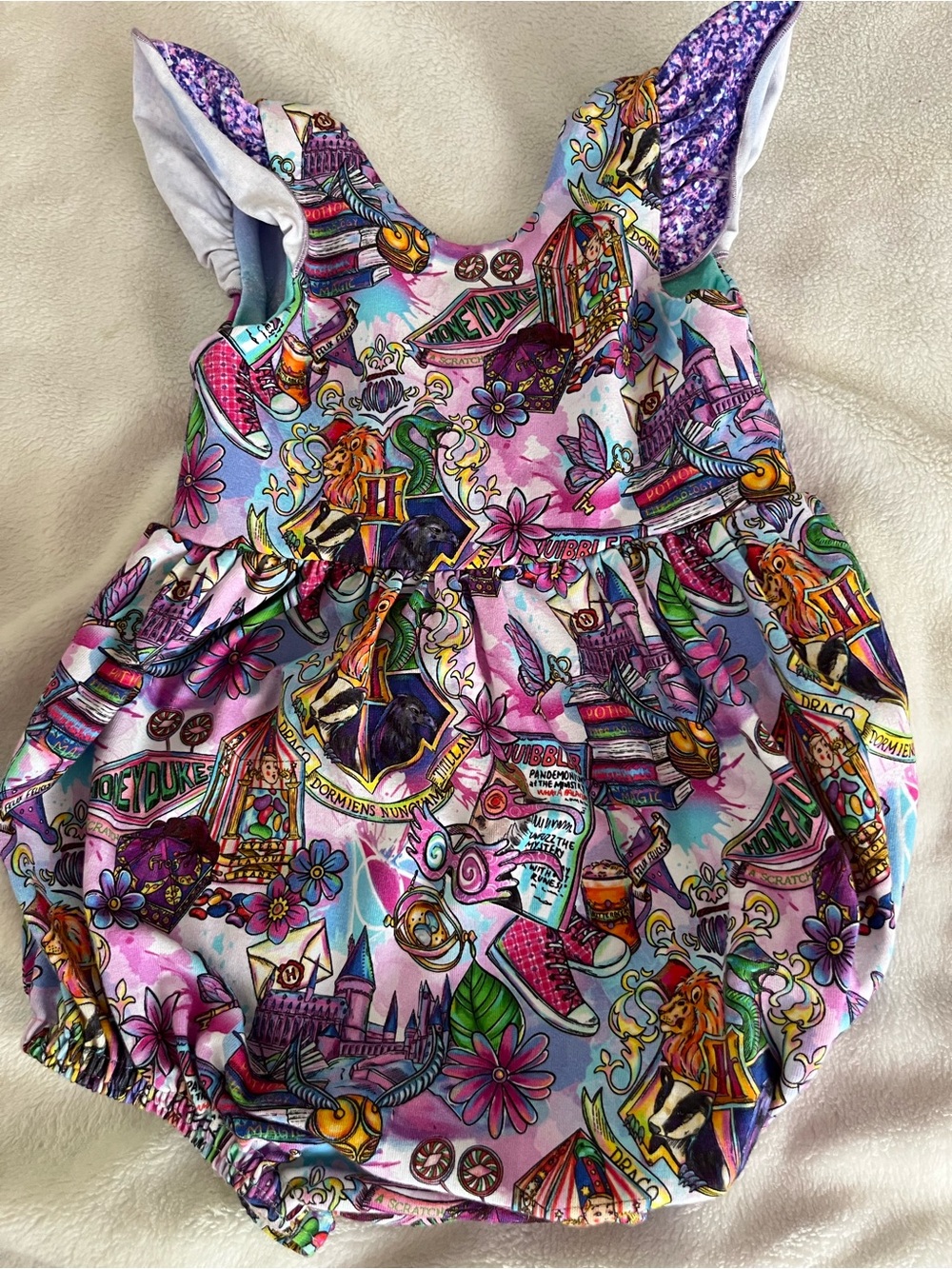 Harry Potter handmade romper. Perfect for a Disney trip.